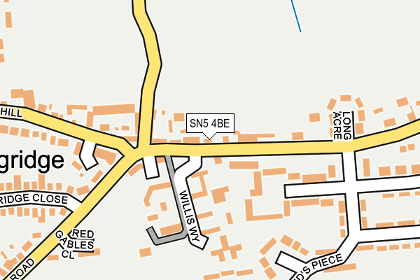 SN5 4BE map - OS OpenMap – Local (Ordnance Survey)