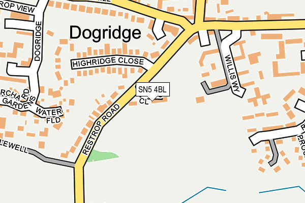 SN5 4BL map - OS OpenMap – Local (Ordnance Survey)