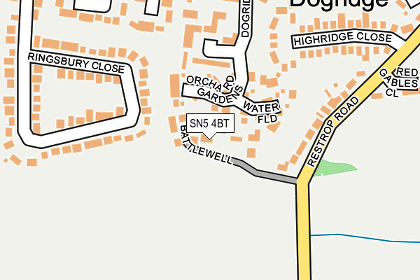 SN5 4BT map - OS OpenMap – Local (Ordnance Survey)