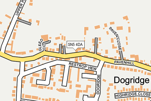 SN5 4DA map - OS OpenMap – Local (Ordnance Survey)