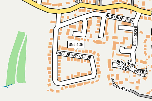 SN5 4DE map - OS OpenMap – Local (Ordnance Survey)