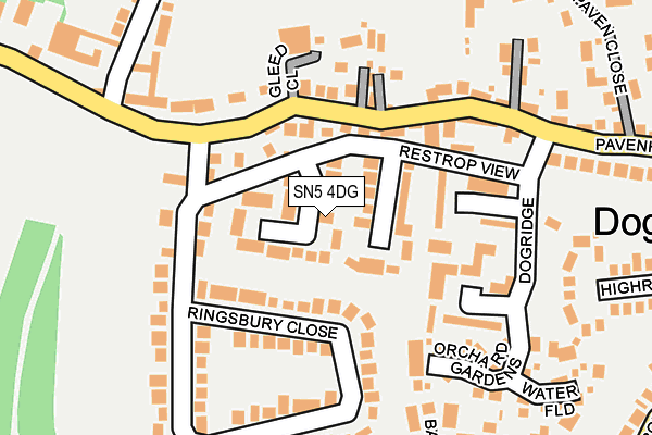 SN5 4DG map - OS OpenMap – Local (Ordnance Survey)
