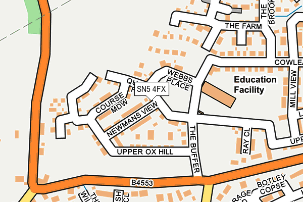 SN5 4FX map - OS OpenMap – Local (Ordnance Survey)