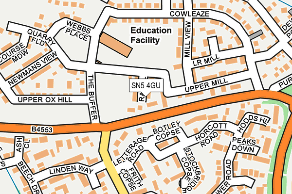 SN5 4GU map - OS OpenMap – Local (Ordnance Survey)