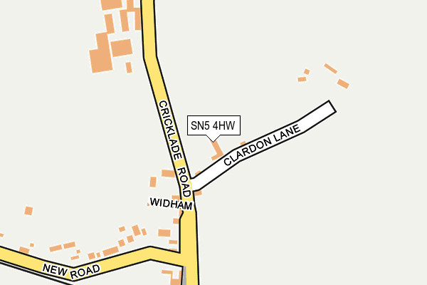 SN5 4HW map - OS OpenMap – Local (Ordnance Survey)