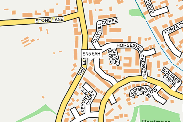 SN5 5AH map - OS OpenMap – Local (Ordnance Survey)