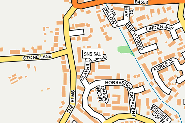 SN5 5AL map - OS OpenMap – Local (Ordnance Survey)