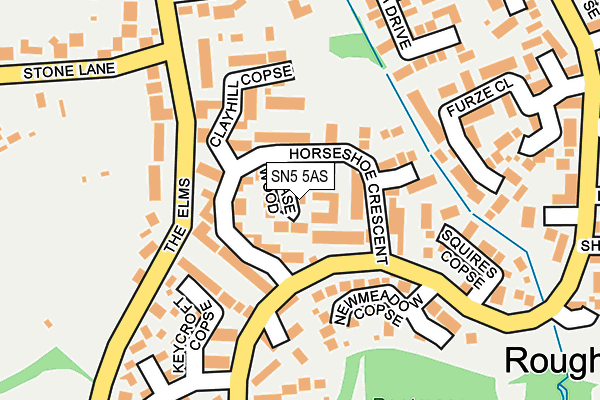 SN5 5AS map - OS OpenMap – Local (Ordnance Survey)