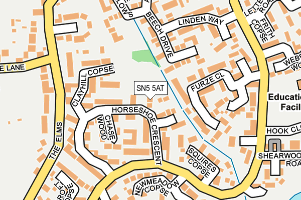 SN5 5AT map - OS OpenMap – Local (Ordnance Survey)