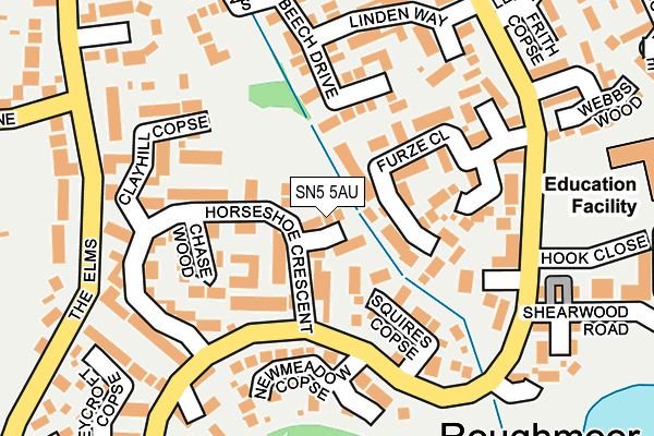 SN5 5AU map - OS OpenMap – Local (Ordnance Survey)