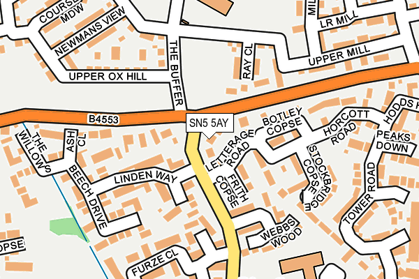 SN5 5AY map - OS OpenMap – Local (Ordnance Survey)