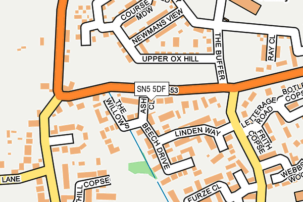 SN5 5DF map - OS OpenMap – Local (Ordnance Survey)