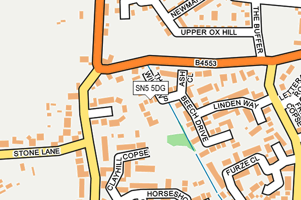 SN5 5DG map - OS OpenMap – Local (Ordnance Survey)