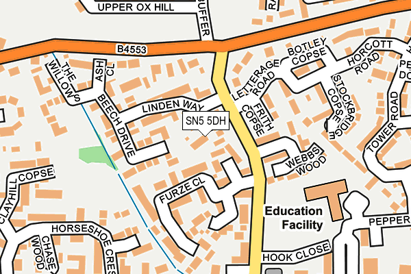 SN5 5DH map - OS OpenMap – Local (Ordnance Survey)