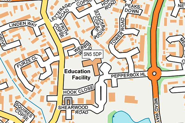 SN5 5DP map - OS OpenMap – Local (Ordnance Survey)