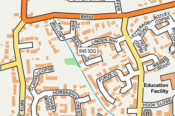 SN5 5DQ map - OS OpenMap – Local (Ordnance Survey)