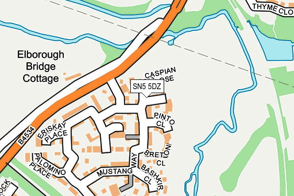 SN5 5DZ map - OS OpenMap – Local (Ordnance Survey)