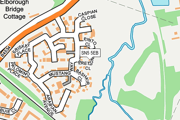 SN5 5EB map - OS OpenMap – Local (Ordnance Survey)