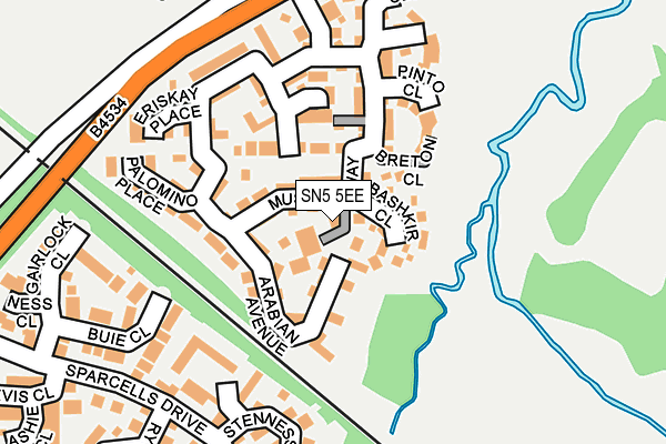 SN5 5EE map - OS OpenMap – Local (Ordnance Survey)