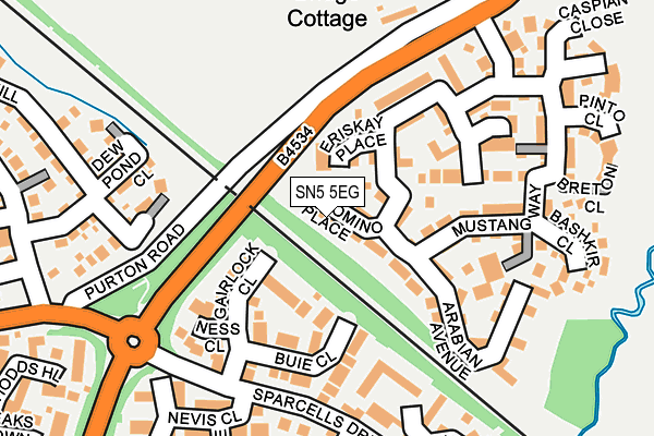 SN5 5EG map - OS OpenMap – Local (Ordnance Survey)