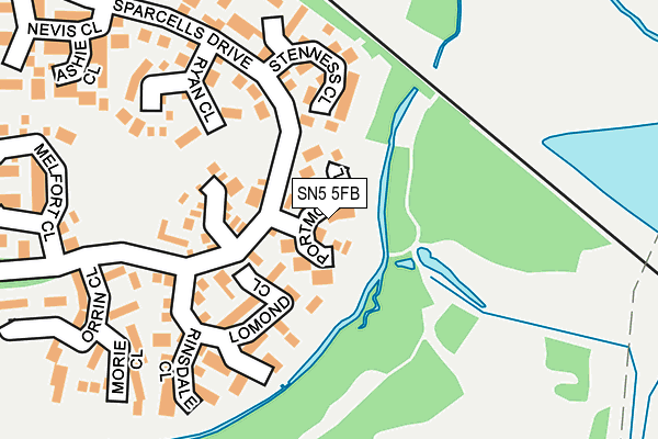 SN5 5FB map - OS OpenMap – Local (Ordnance Survey)