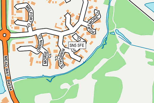SN5 5FE map - OS OpenMap – Local (Ordnance Survey)