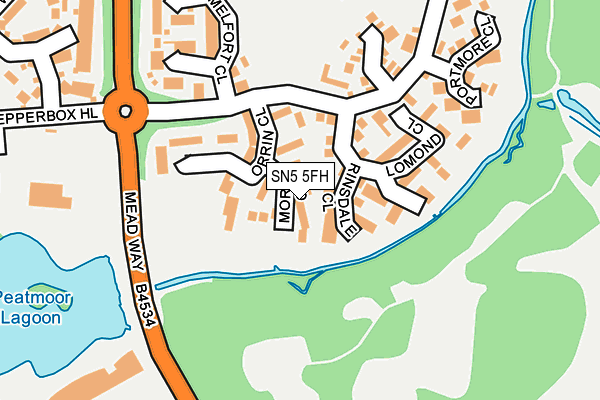 SN5 5FH map - OS OpenMap – Local (Ordnance Survey)