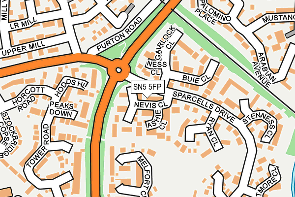 SN5 5FP map - OS OpenMap – Local (Ordnance Survey)