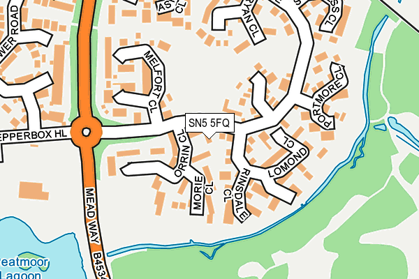 SN5 5FQ map - OS OpenMap – Local (Ordnance Survey)
