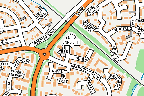 SN5 5FT map - OS OpenMap – Local (Ordnance Survey)