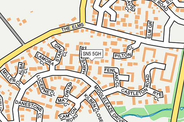 SN5 5GH map - OS OpenMap – Local (Ordnance Survey)