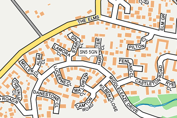 SN5 5GN map - OS OpenMap – Local (Ordnance Survey)