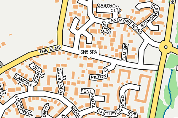 SN5 5PA map - OS OpenMap – Local (Ordnance Survey)