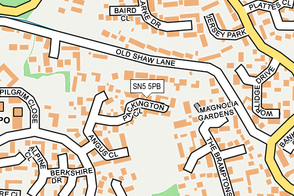 SN5 5PB map - OS OpenMap – Local (Ordnance Survey)
