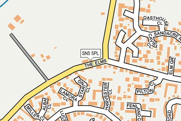 SN5 5PL map - OS OpenMap – Local (Ordnance Survey)