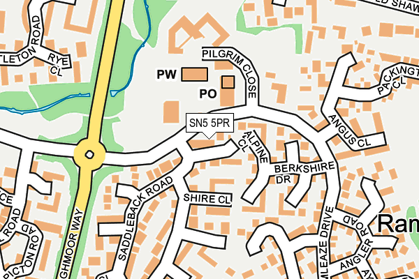 SN5 5PR map - OS OpenMap – Local (Ordnance Survey)