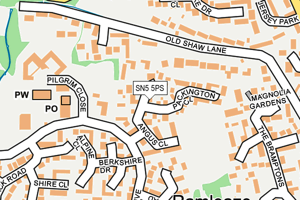 SN5 5PS map - OS OpenMap – Local (Ordnance Survey)