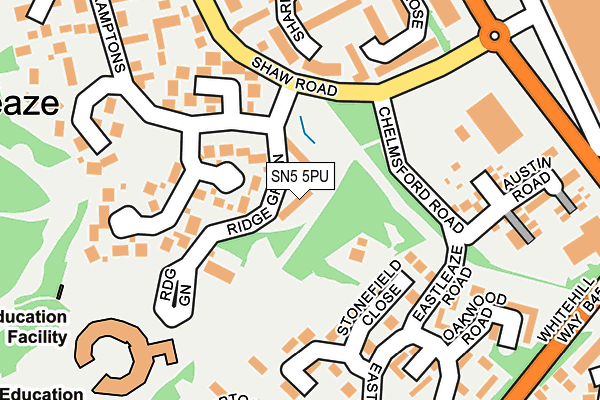 SN5 5PU map - OS OpenMap – Local (Ordnance Survey)