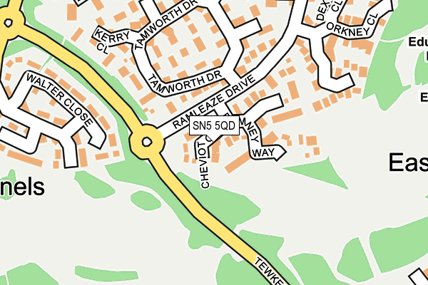 SN5 5QD map - OS OpenMap – Local (Ordnance Survey)