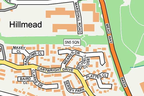 SN5 5QN map - OS OpenMap – Local (Ordnance Survey)