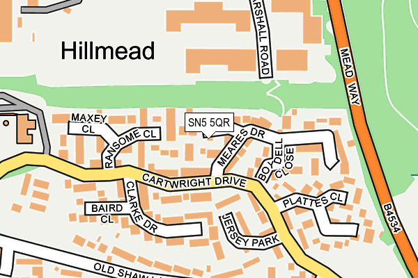SN5 5QR map - OS OpenMap – Local (Ordnance Survey)