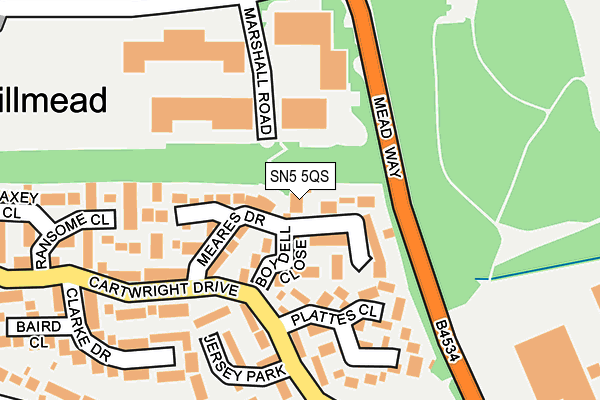 SN5 5QS map - OS OpenMap – Local (Ordnance Survey)
