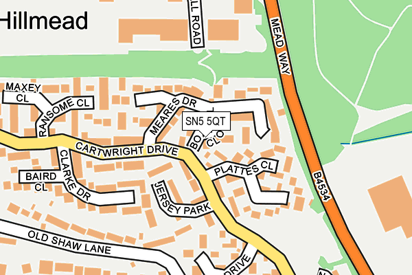 SN5 5QT map - OS OpenMap – Local (Ordnance Survey)