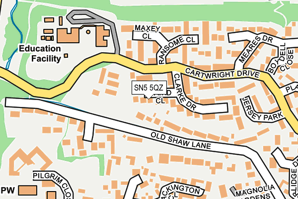 SN5 5QZ map - OS OpenMap – Local (Ordnance Survey)