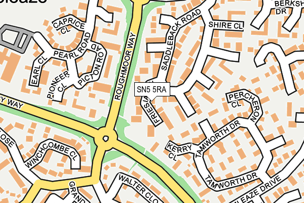 SN5 5RA map - OS OpenMap – Local (Ordnance Survey)