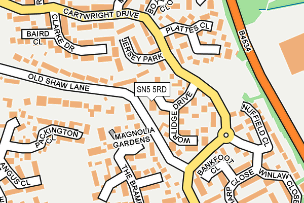 SN5 5RD map - OS OpenMap – Local (Ordnance Survey)