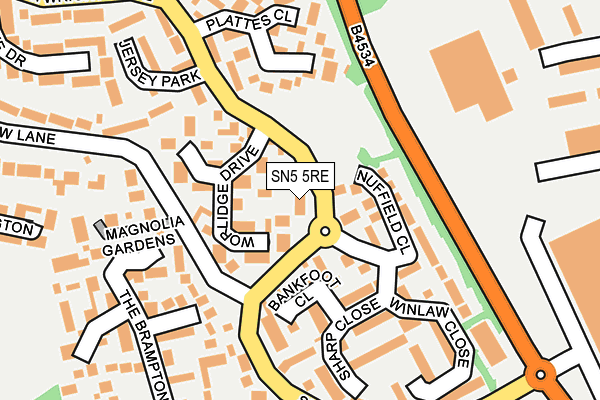 SN5 5RE map - OS OpenMap – Local (Ordnance Survey)