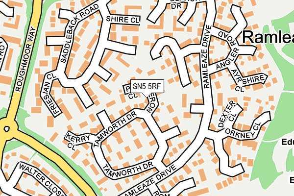 SN5 5RF map - OS OpenMap – Local (Ordnance Survey)