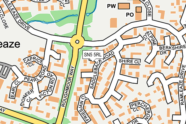 SN5 5RL map - OS OpenMap – Local (Ordnance Survey)