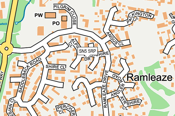 SN5 5RP map - OS OpenMap – Local (Ordnance Survey)